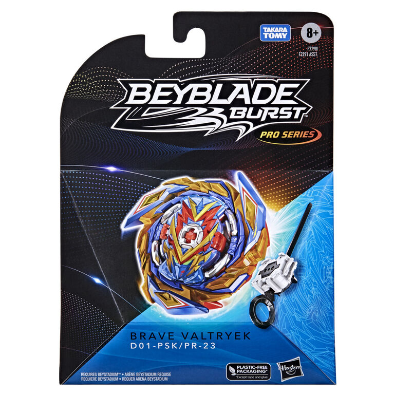 Beyblade Burst Pro Series, Starter Pack Brave Valtryek, toupie de compétition de type attaque