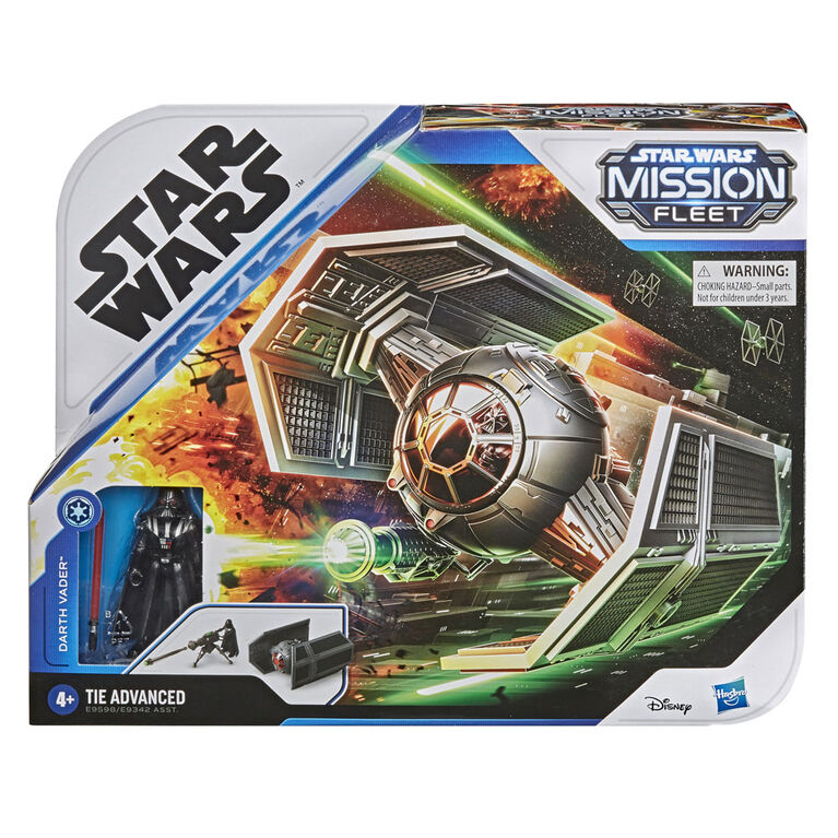 Star Wars Mission Fleet Stellar Class Darth Vader TIE Advanced 2.5-Inch-Scale Figure and Vehicle