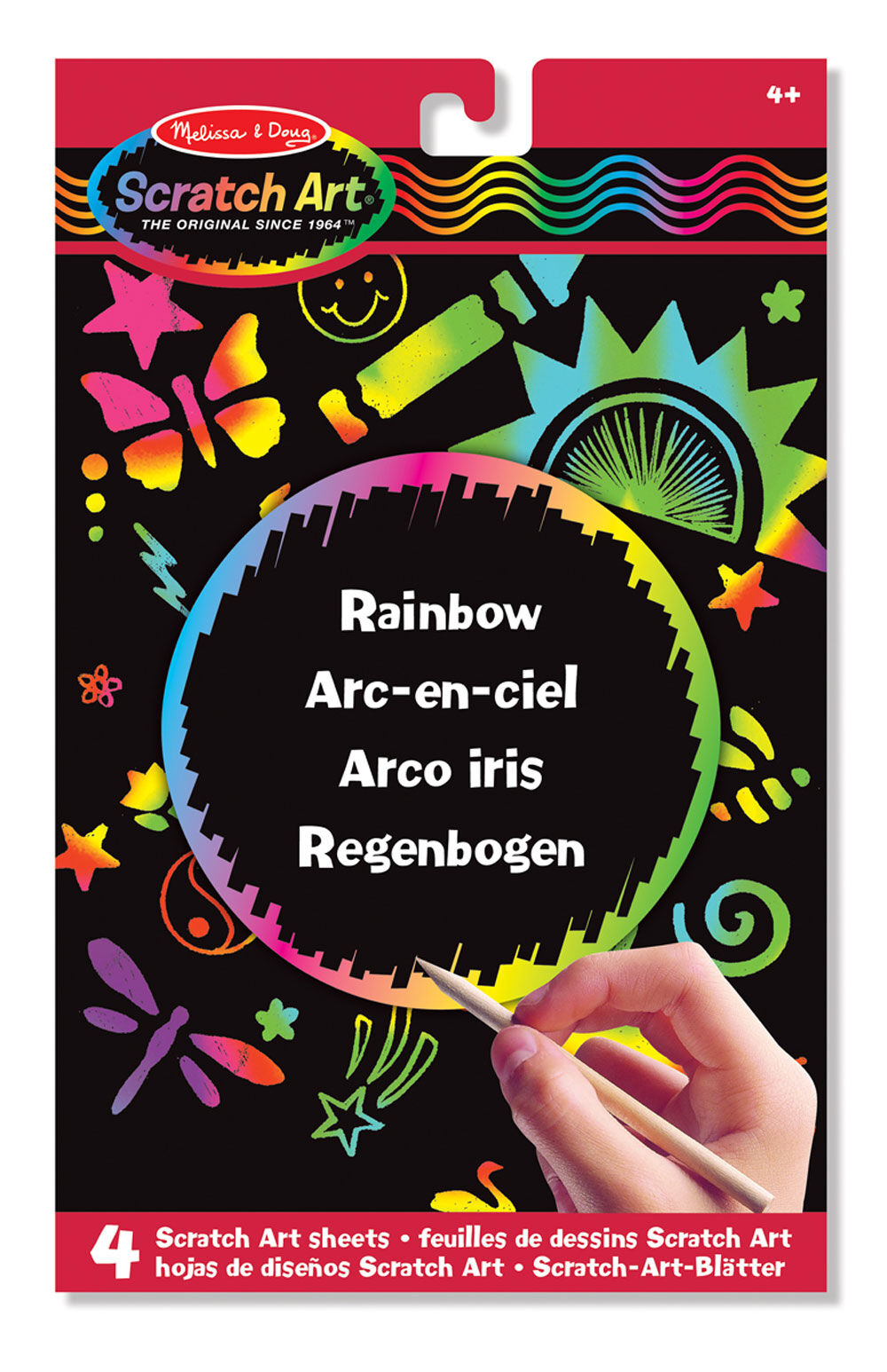 Melissa Doug Scratch Art Sheets Rainbow French Edition