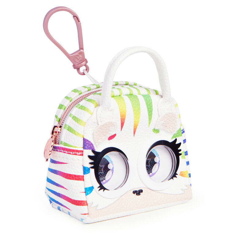 Purse Pets Micros, Roarin' Rainbow Tiger Stylish Small Purse with Eye Roll Feature