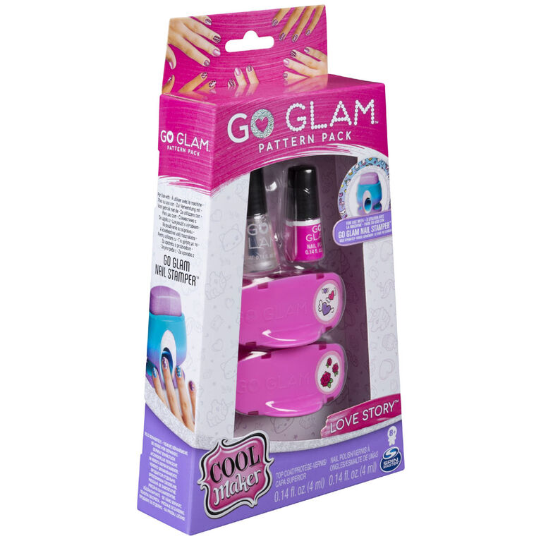 Cool Maker, GO GLAM Love Story Pattern Pack Refill, Decorates 50 Nails with the GO GLAM Nail Stamper