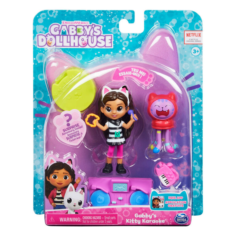 Gabby et la maison magique – Coffret Kitty Karaoke avec 2 figurines jouets, 2 accessoires, boîte surprise et meuble