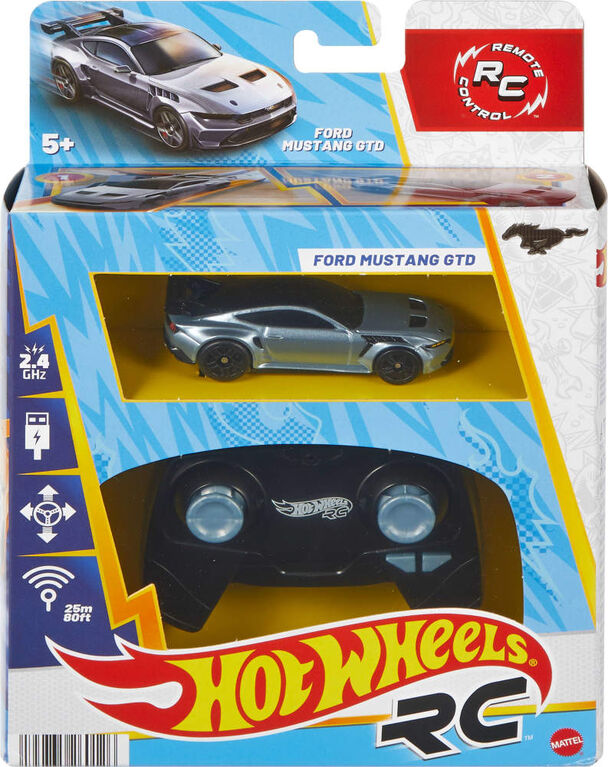 Hot Wheels RC 1:64 Scale Ford Mustang GTD Vehicle