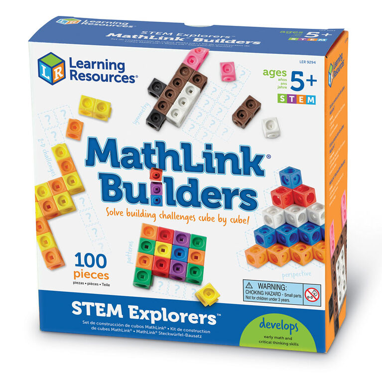 Learning Resources - Coffret STEM Explorers Mathlink Builders - Édition  anglaise