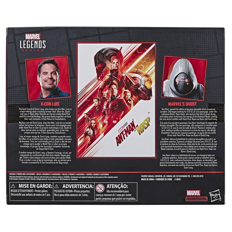Marvel Legends Series Ant-Man et la Guêpe - Duo de figurines X-Con Luis et Marvel's Ghost.