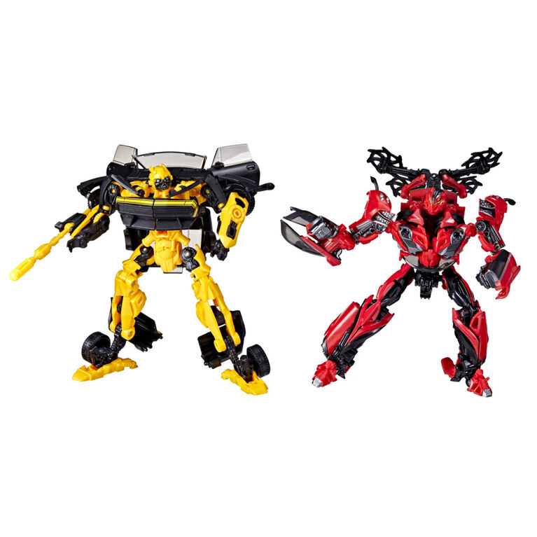 Transformers Buzzworthy Bumblebee Studio Series Deluxe 79BB High Octane Bumblebee vs. 02BB Decepticon Stinger - R Exclusive