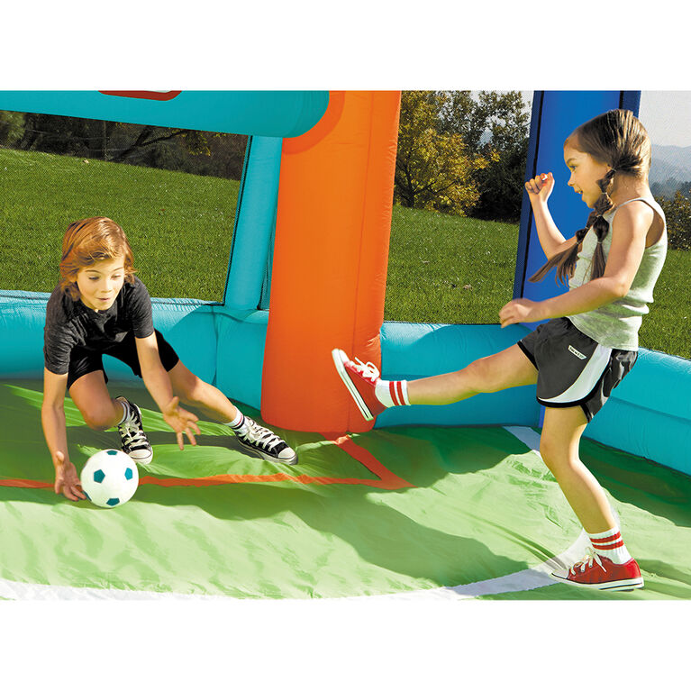 Little Tikes Huge Inflatable Backyard Soccer & Basketball Court