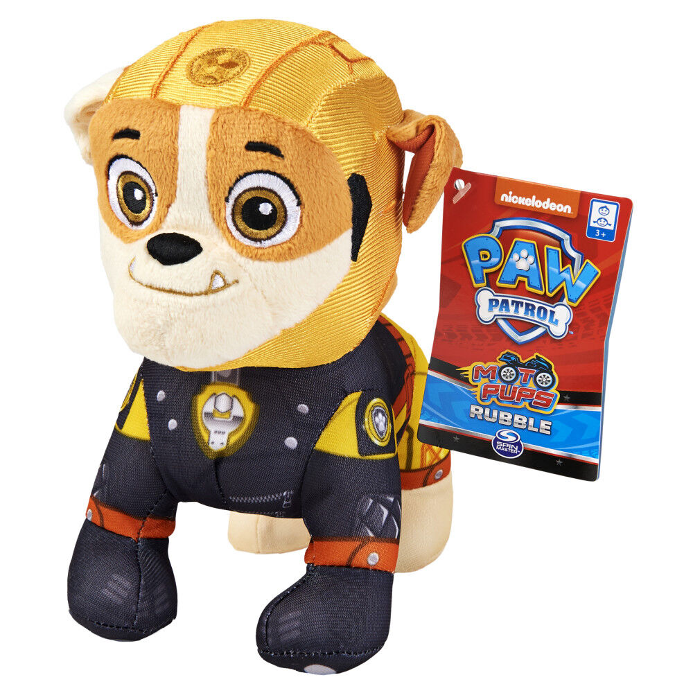 Paw Patrol Speaks And Lights Up Plush Real Talking Rubble Yellow Nickelodeon 