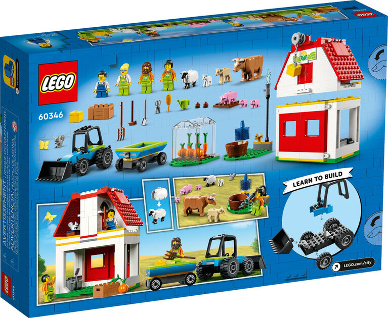 LEGO City Les animaux de la grange et de la ferme 60346 Ensemble de construction (230 pièces)