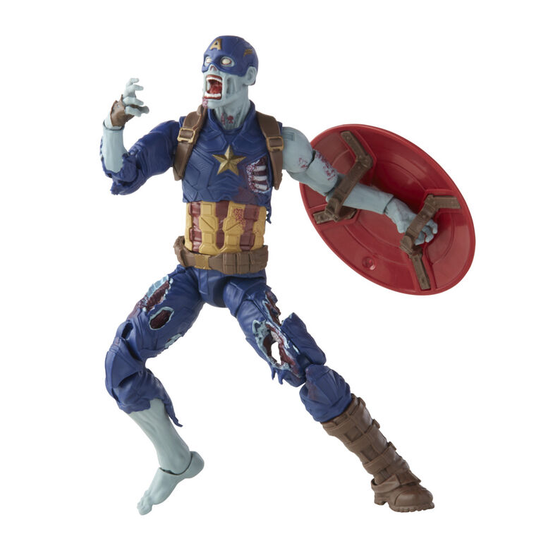 Hasbro Marvel Legends Series, figurine Zombie Captain America de 15 cm avec design premium et 1 accessoires
