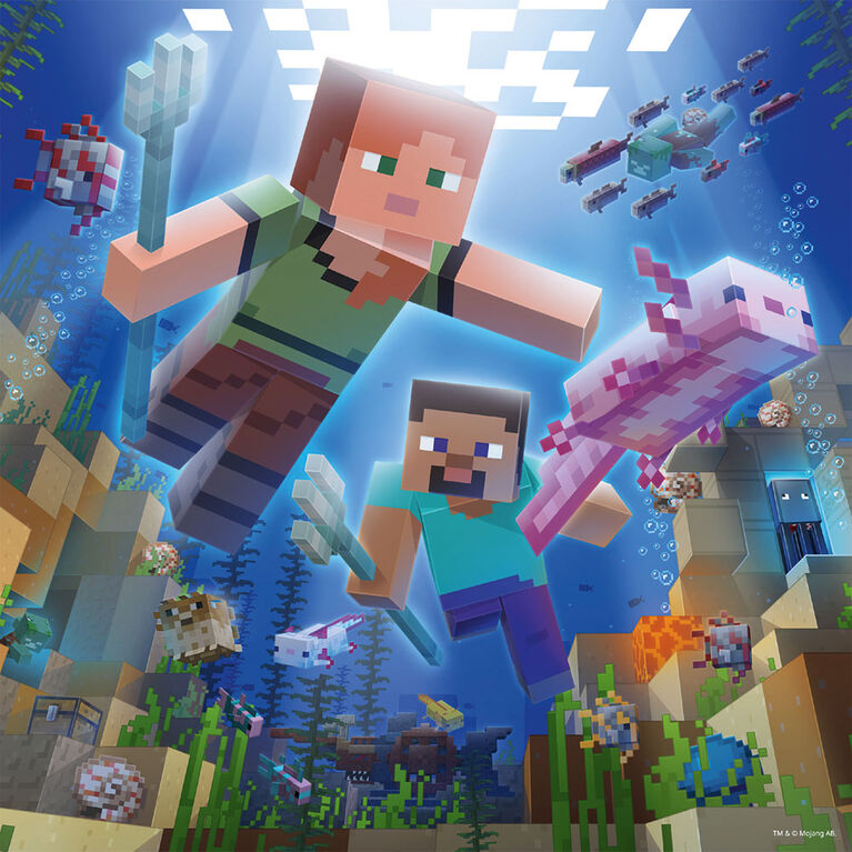 Ravensburger Minecraft Biomes Puzzle 49 pièces (lot de 3)
