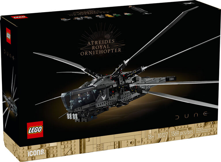 LEGO Icons Dune Atreides Royal Ornithopter Build and Display Set 10327