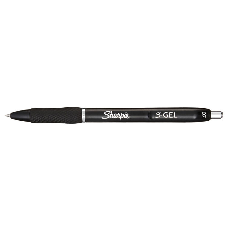 Stylos gel Sharpie S-Gel, pointe moyenne (0,7 mm), stylo gel à encre noir, 8 unités