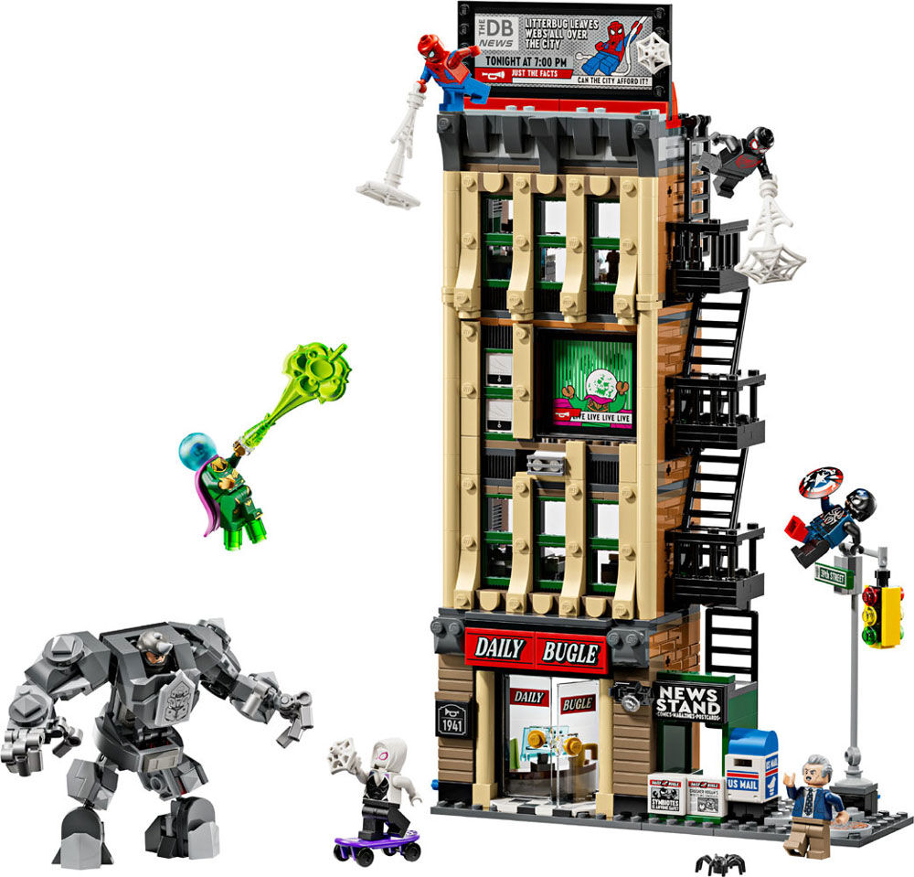 LEGO Marvel Spider-Man vs. Mysterio: The Daily Bugle Building Toy for Kids, Ages 10+ - 76342