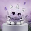 P.Lushes Designer Fashion Pets, Mariah Monarch, licorne en peluche de luxe, violet/argent, 15,2 cm