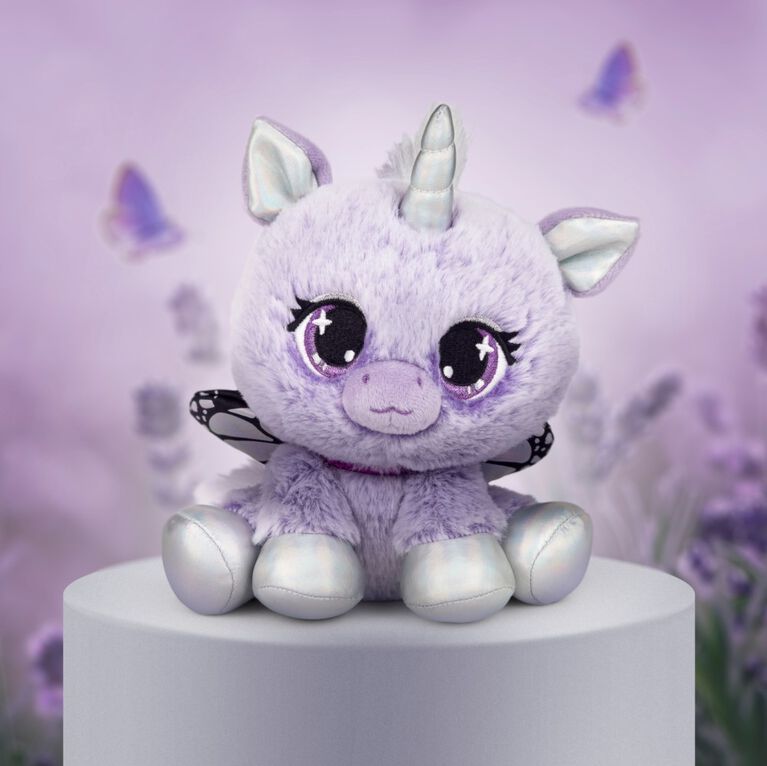 P.Lushes Designer Fashion Pets Mariah Monarch Unicorn Premium Stuffed Animal, Purple/Silver, 6"