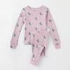 pyjama deux pièces à manches longues imprimé violet pâle RISE Little Earthling