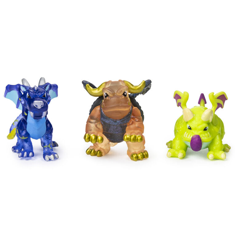 Dragamonz, Dragon Multi 3-Pack, Collectible Figure and Trading Card Game