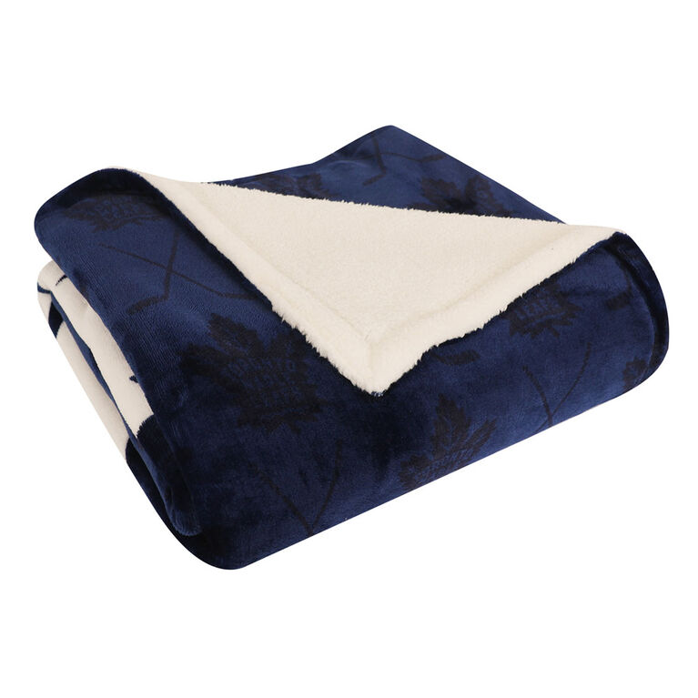 NHL Toronto Maple Leafs Sherpa Throw, 50" x 60"