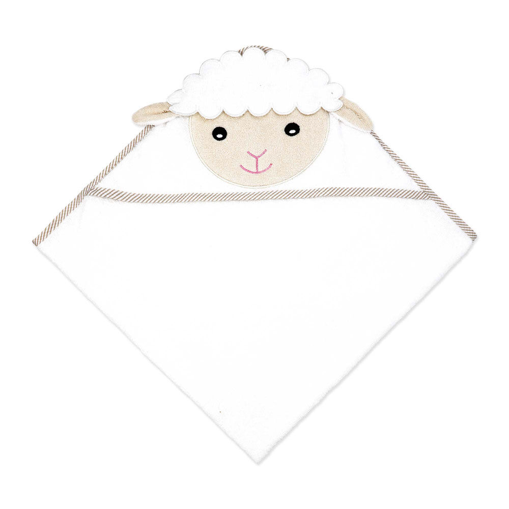 Baby Mode Signature Ivory Lamb Hooded Towel
