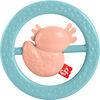 Fisher Price Shake & Spin Axolotl Rattle Baby Toy with Fine Motor Activity for Newborns
