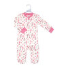 Baby Mode Grenouillère de Noël zippée en coton : Bonhomme de neige rose 0-3M