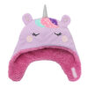 FlapJackKids - Baby, Toddler, Kids, Girls Reversible Sherpa Fleece Hat - Double Layered - Unicorn/Narwhal - Medium 2-4 years