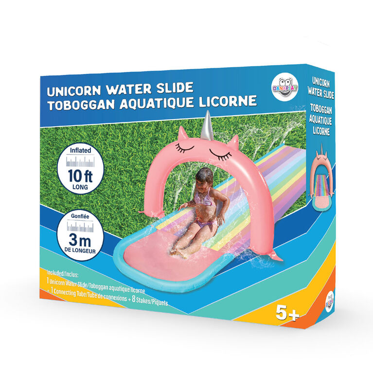 Danaplay Toboggan Aquatique Licorne 10 Pieds
