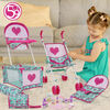 Ensemble de jeu pour poupée 21 pièces, motif Mint Heart