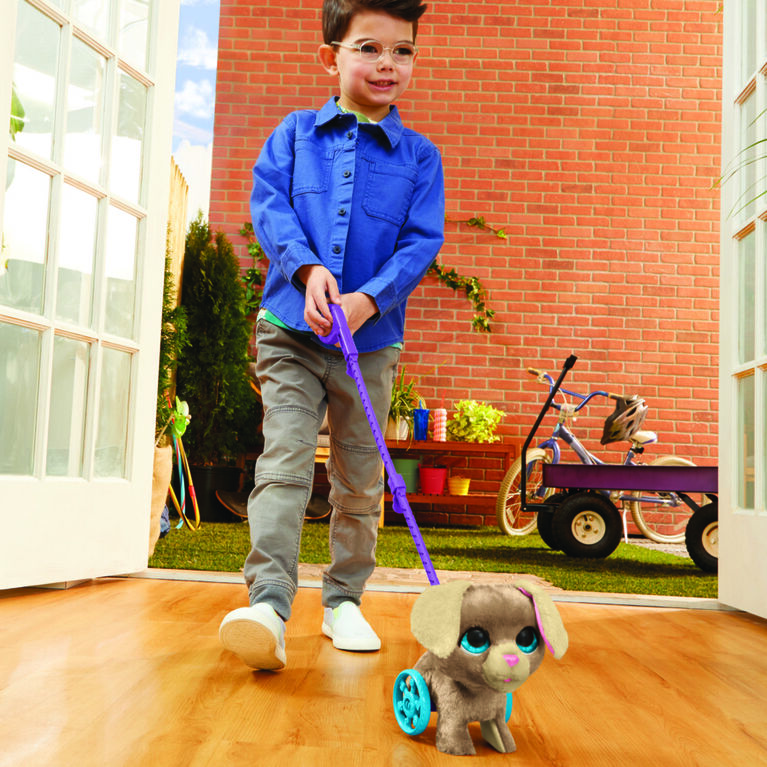 furReal Walkalots Tracks My Wheely Pup Plush Interactive Pet, Walking Dog Toy, Interactive Toys