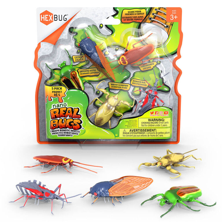 Véritables Insectes Nano, Paquet De 5, Hexbug