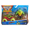 Monster Jam, Official Megalodon 1:64 Scale Monster Truck and 5-inch Big Tooth Creatures Action Figure (Zombie Green)