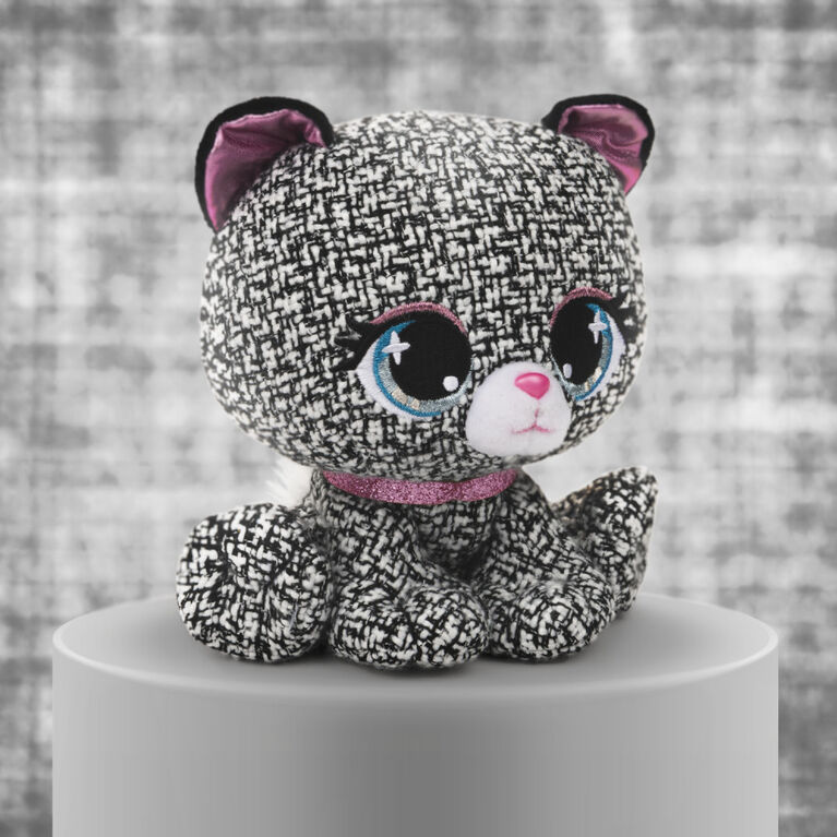 GUND P.Lushes Designer Fashion Pets, Khloe O'Bearci, ourse en peluche de luxe douce et élégante, noir et blanc, 15,2 cm