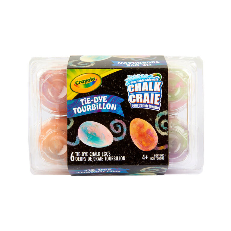 Crayola Tie-Dye Chalk Eggs, 6 Count