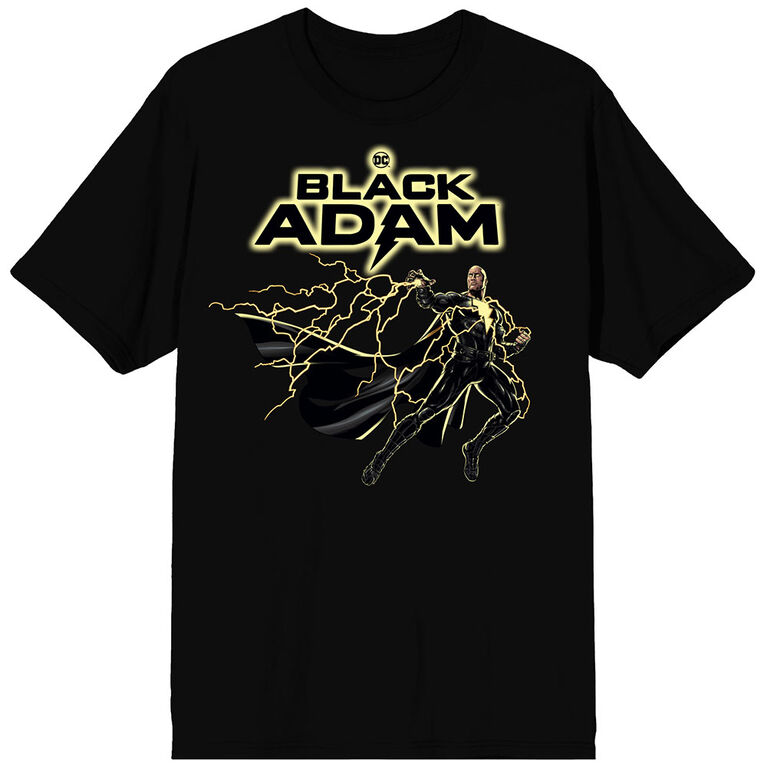 DC Comics Black Adam Shazam Lightening Black T-Shirt 