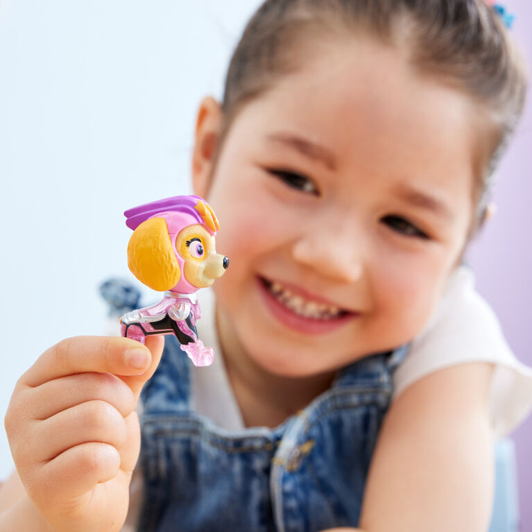 PAW Patrol : La Super Patrouille le film, Avion de sauvetage transformable avec figurine articulée Stella Super Patrouille, sons et lumières