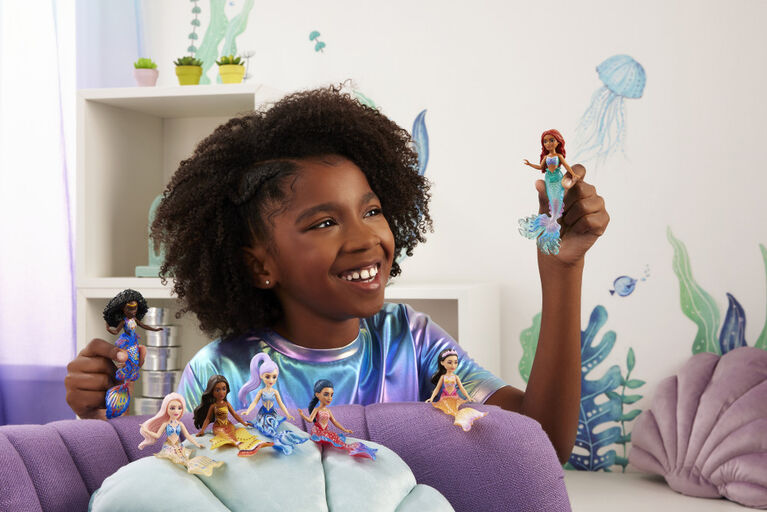 Coffret de petites poupées Ariel et ses soeurs La Petite Sirène de Disney, collection de poupées Sirènes, jouets inspirés du film