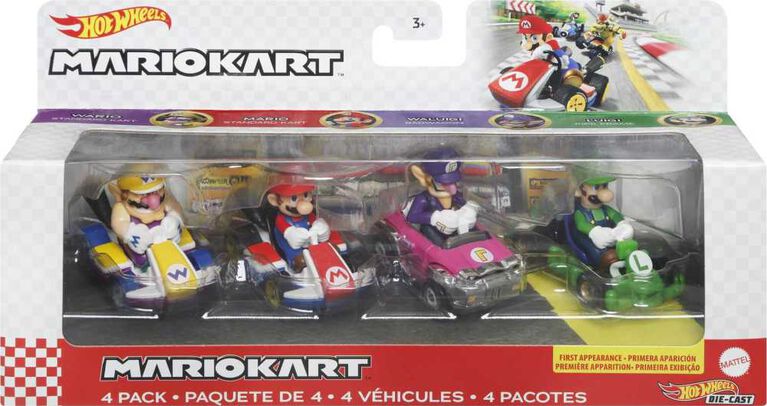 Hot Wheels- Mario Kart - Coffret De 4