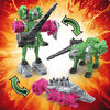 Power Rangers Dino Fury Pink Ankylo Hammer and Green Tiger Claw Zord, Zord Link Mix-and-Match Custom Build System