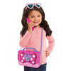 Ensemble de Sac Bowfabuleux de Minnie Mouse de Disney Junior, Sac à 9 Eléments pour Jouer en Faisant Semblant avec Téléphone Portable Sons et Lumières, Lunettes de Soleil et Accessoires