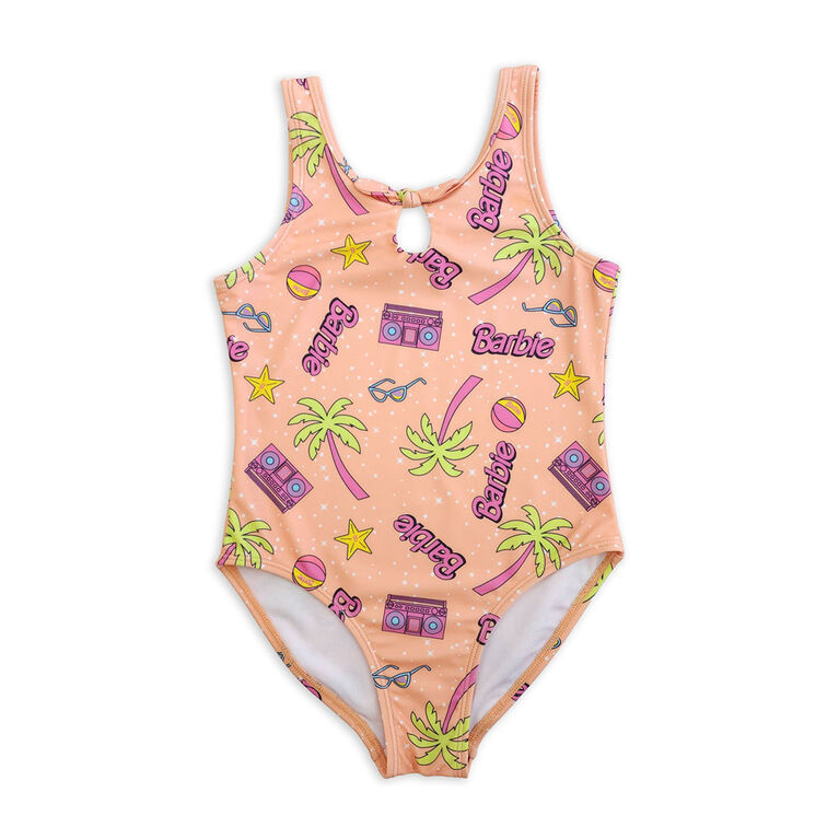 Maillot de Bain Une Pi&egrave;ce Barbie - Corail 6X