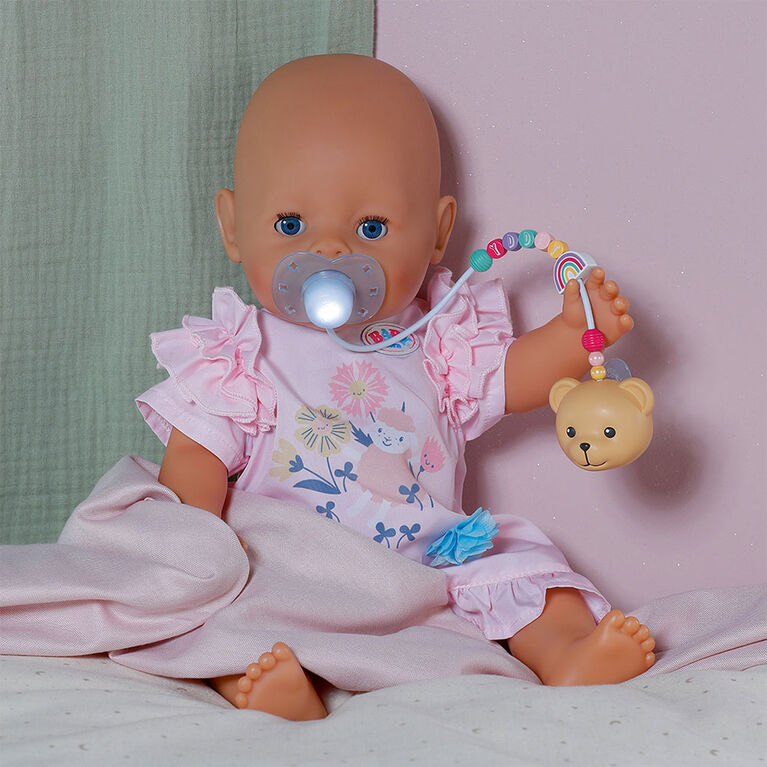 Sucette magique interactive BABY born avec chaîne de sucette pour les poupées de 43 cm Sucette magique interactive BABY born avec chaîne de sucette pour les poupées de 43 cm