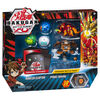 Bakugan, Battle Pack 5 personnages, Aurelus Cloptor et Pyrus Trhyno, Cartes à collectionner et créatures transformables