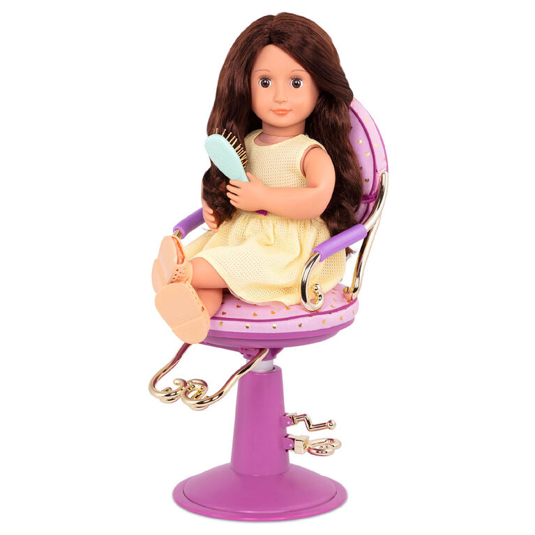 Our Generation, Sitting Pretty Salon Chair, Hairstyling Playset for 18-inch Dolls