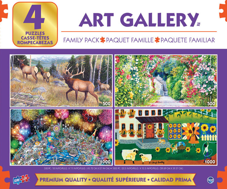 Assortiment De Casse-Têtes De Galerie D'Art 4 En 1