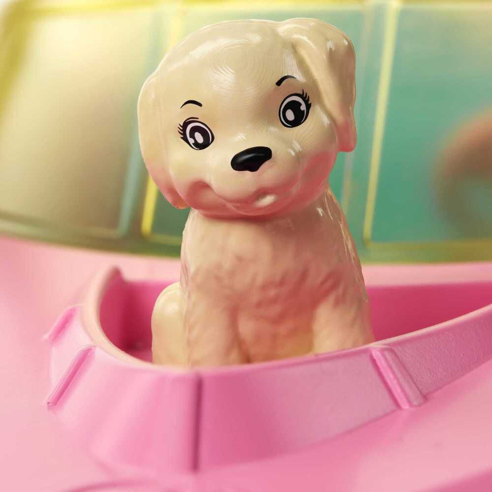 Barbie Doll and Boat with Puppy and Accessories Floats in Water
