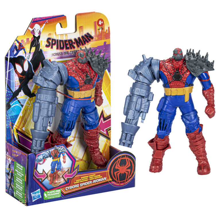 Marvel Spider-Man: Across the Spider-Verse Cyborg Spider-Woman Toy, 6-Inch-Scale Deluxe Action Figure
