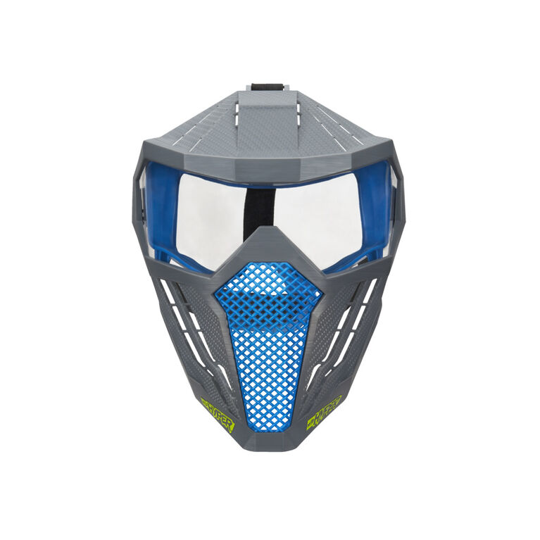 Nerf Hyper Face Mask - Breathable Design, Adjustable Head Strap - Blue Team Color