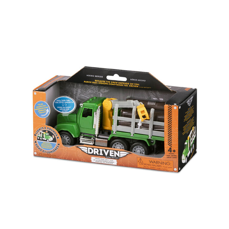 Driven, Toy Logging Truck with Lights and Sounds