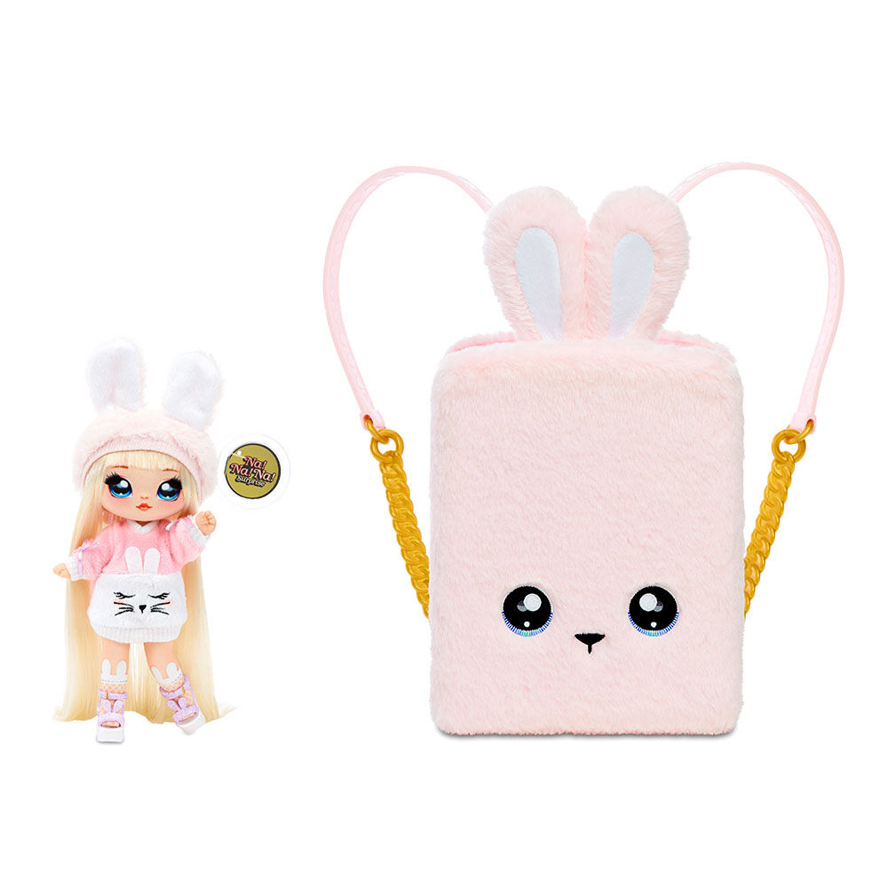 Sac dos lapin rose avec chambre coucher Na Na Na Surprise 3 en 1 et poup e de s rie limit e